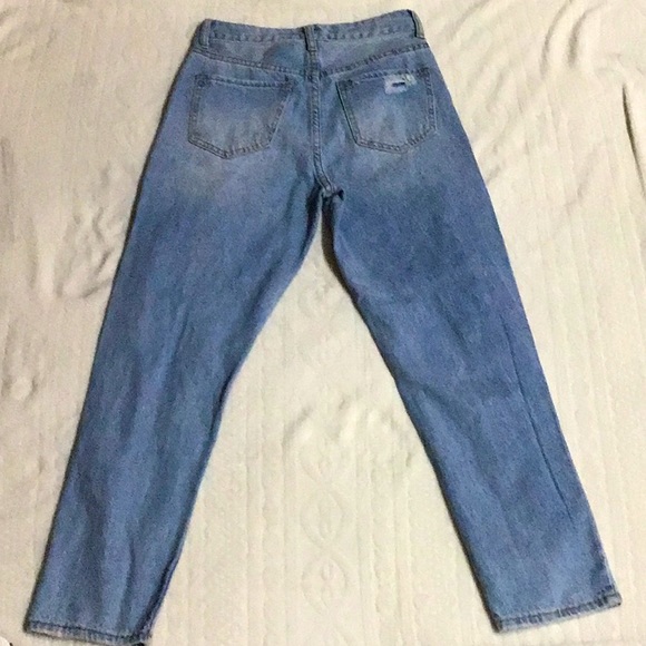 Light Blue Ripped Mom Jeans - Picture 2 of 2